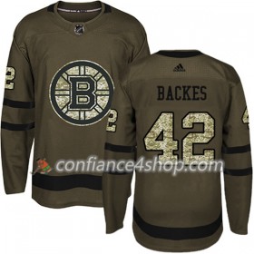 Adidas Maillot de Hockey Boston Bruins David Backes 42 2017-2018 Camo Vert Authentic - Homme